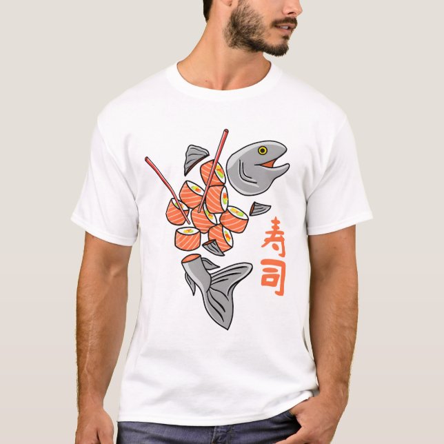 T-shirt Sushi saumon (Devant)