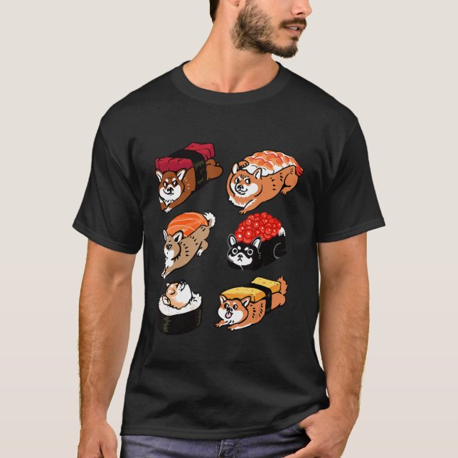 T-shirt Sushi Shiba Inu (Devant)