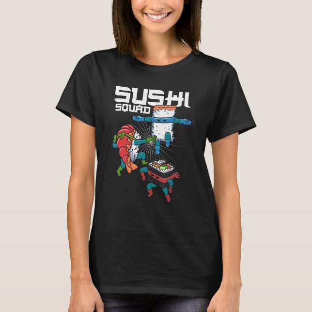T-shirt Sushi Squad Sushi Japonais Nourriture Otaku Weeb S (Devant)
