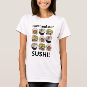 T-shirt Sushi sucré et sushi aigre