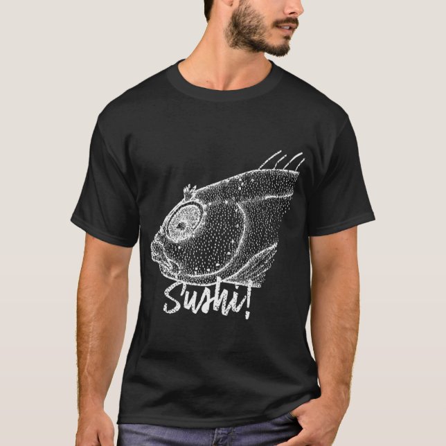 T-shirt Sushi ! Tête de poisson (Devant)