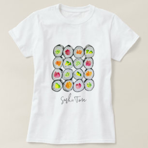T-shirt Sushi Time aquarelle wasabi
