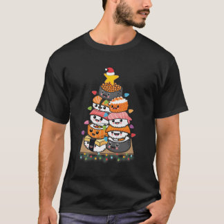 T-shirt Sushi Tree Japonais Nourriture Amoureux Noël Cadea