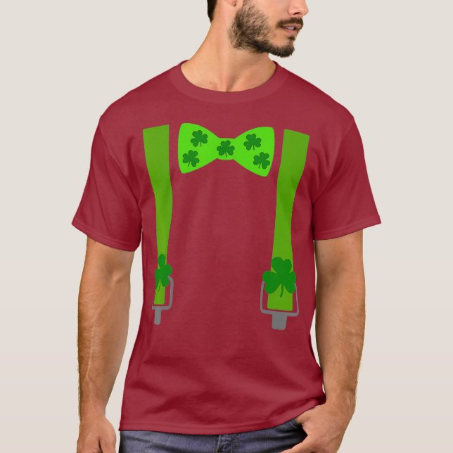 T-shirt Suspendants De Jour de la Saint Patrick Drôle Et C (Devant)