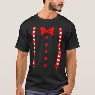 T-shirt Suspendants Tuxedo Et Cravate Coeur Bow Garçons En