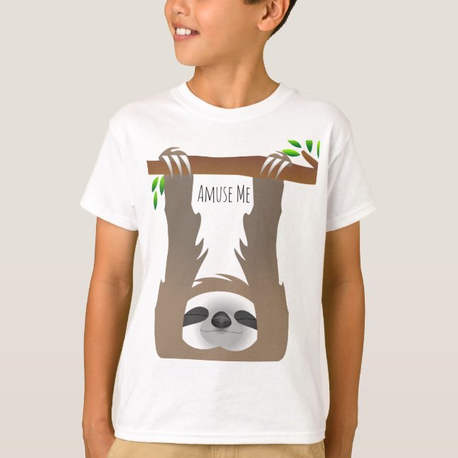 T-shirt Suspendre Brown couchage Sloth Amuse-Moi (Devant)
