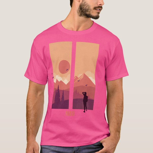 T-shirt Suspendre le manche de baseball (Devant)