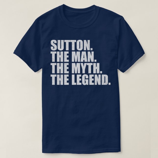 T-shirt SuttonSutton Nom du ton prénom du ton (Design devant)