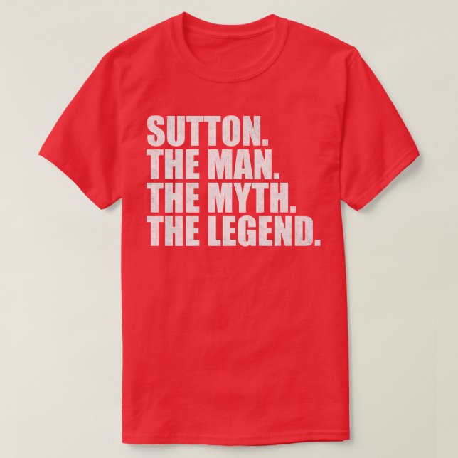 T-shirt SuttonSutton Nom du ton prénom du ton (Design devant)