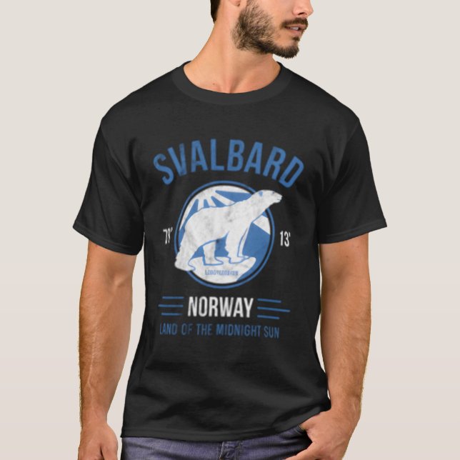 T-shirt Svalbard Norvège Ours polaires Longyearbyen Gif (Devant)