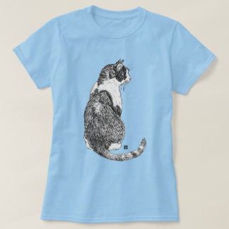 T-shirt Svartvit Katt T-tröja