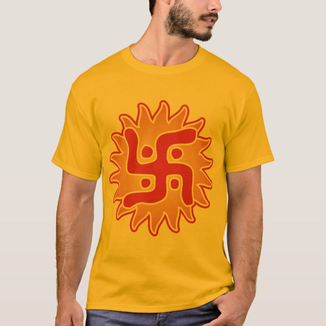 T-shirt Svastika : Symbole traditionnel indien (Devant)