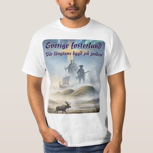 T-shirt — Sverige fosterland (Devant)