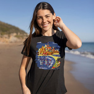 T-shirt Sveti Stefan Île Monténégro Voyage Bleu