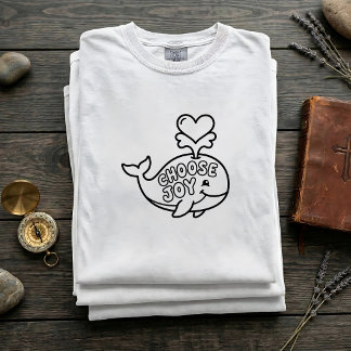 T-shirt SVG Baleine Choisir la Joie pour Enfants