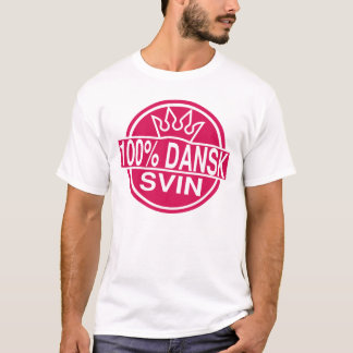 T-shirt svin 100% de dansk