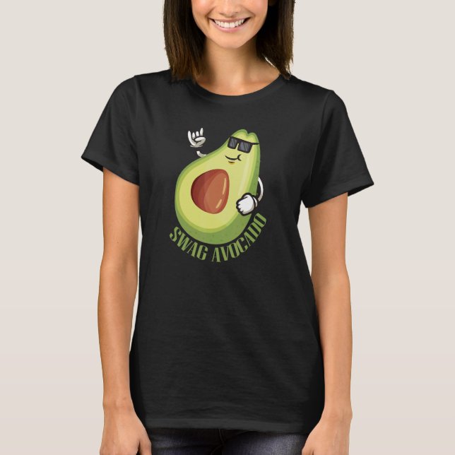 T-shirt SWAG Avocado guacamole vegan (Devant)