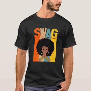 T-shirt Swag Mois de l'Histoire des Noirs Mélanine Vintage