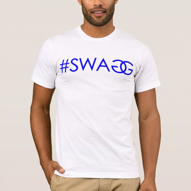 T-shirt #SWAGG (bleu) (Devant)