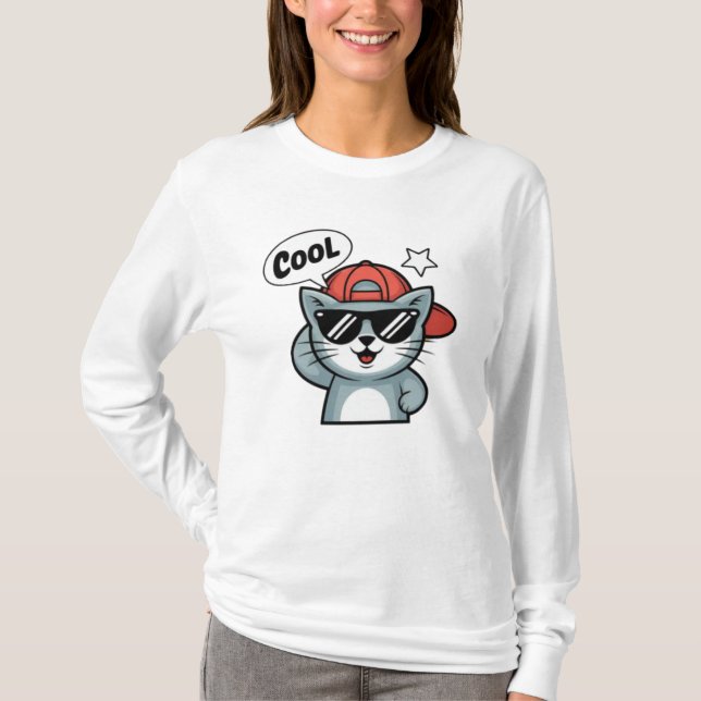 T-shirt Swagger du chat cool (Devant)
