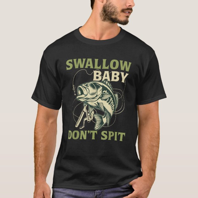 T-shirt Swallow Baby Don't Spit Fishing (Devant)