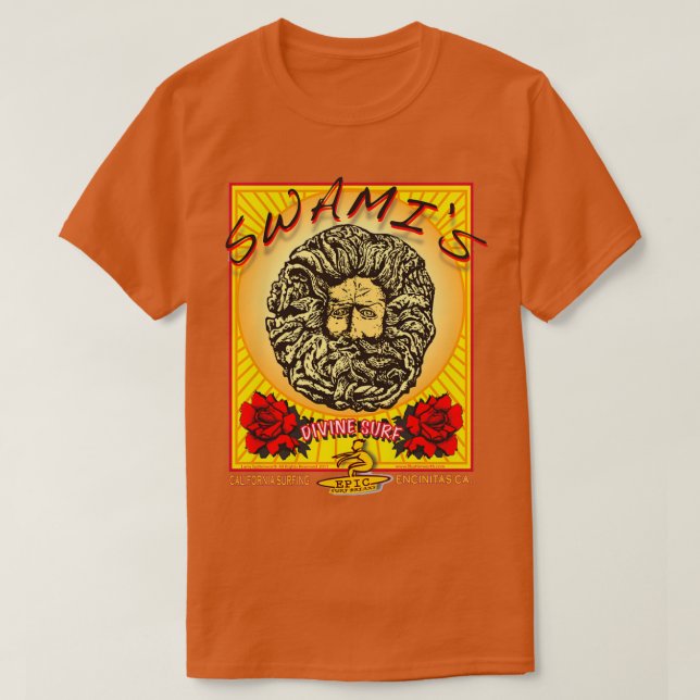 T-SHIRT SWAMIS ENCINITAS CALFORNIA (Design devant)