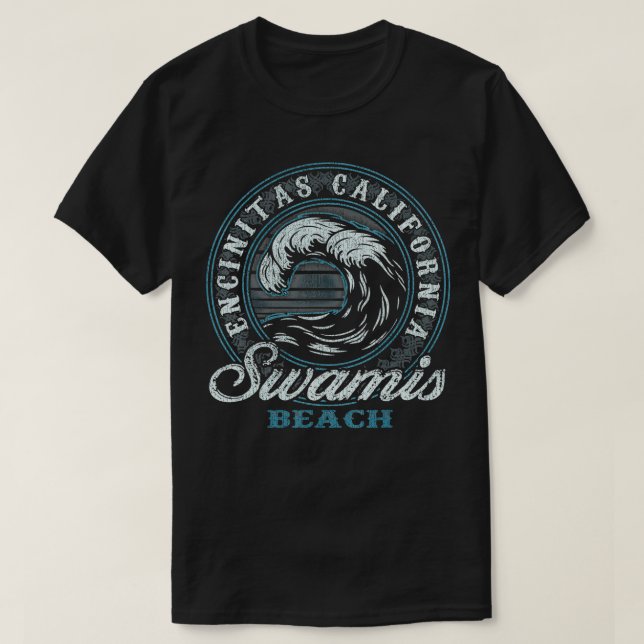 T-shirt Swamis Retro Wave Circle Beach Cadeau (Design devant)
