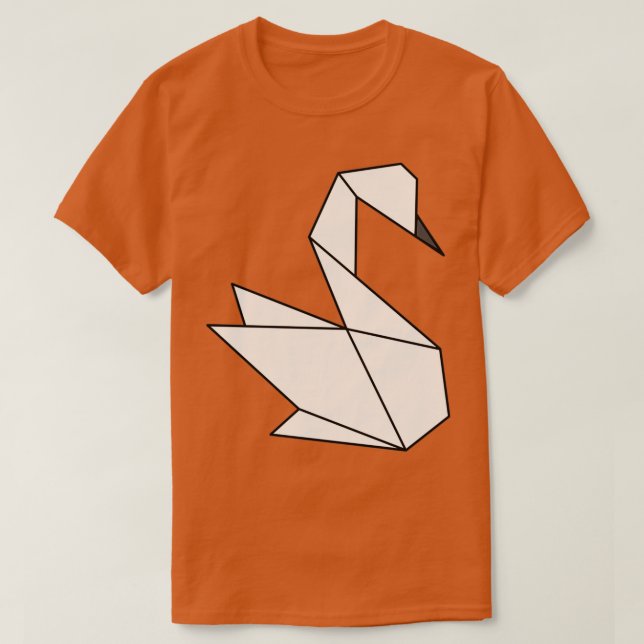 T-shirt Swan Origami géométrique 1 (Design devant)