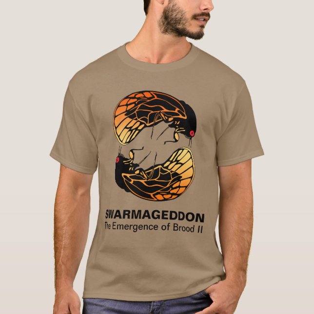 T-shirt Swarmageddon - émergence de cigales de couvée II (Devant)