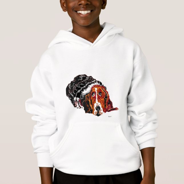 T-shirt /Sweat - shirt à capuche : Bassethound (Devant)