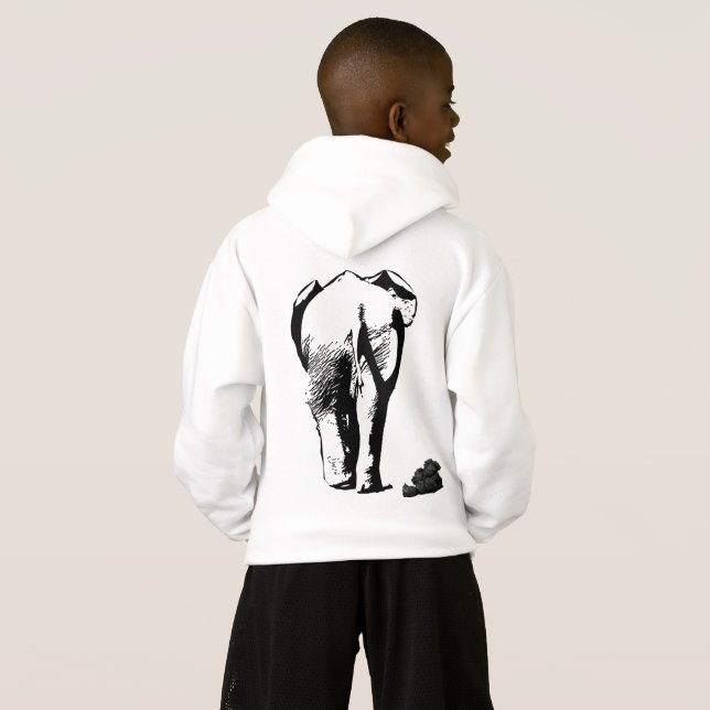 T-shirt Sweat - shirt à capuche éléphant (Dos entier)