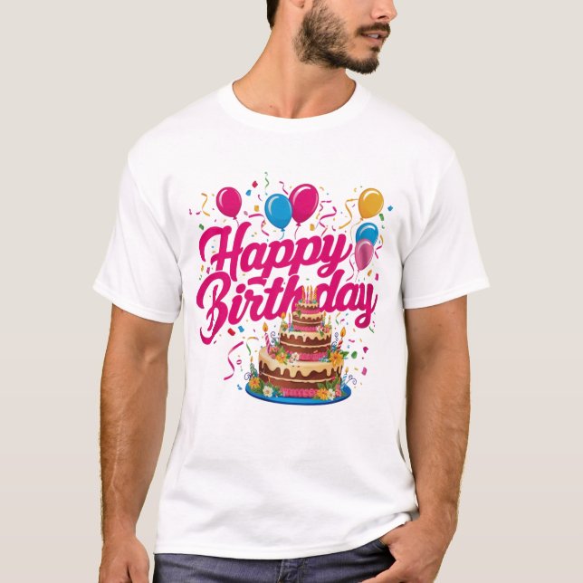 T-Shirt / sweat - shirt à capuche heureux design d (Devant)