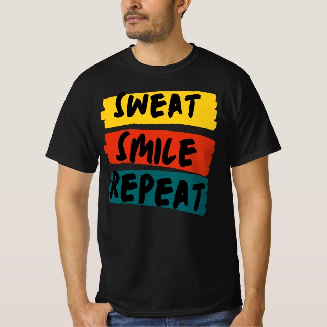 T-shirt Sweat, Smile, Repeat Fitness (Devant)