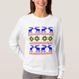 T-shirt Sweater moche (Traitez Avec) Reindeer Noël