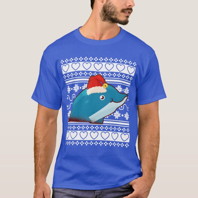T-shirt Sweatershirt Noël affreux Delphin de Noël (Devant)