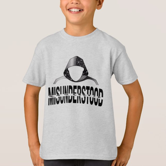 T-shirt Sweatshirt à capuche Glitch Incompris Fantôme (Devant)