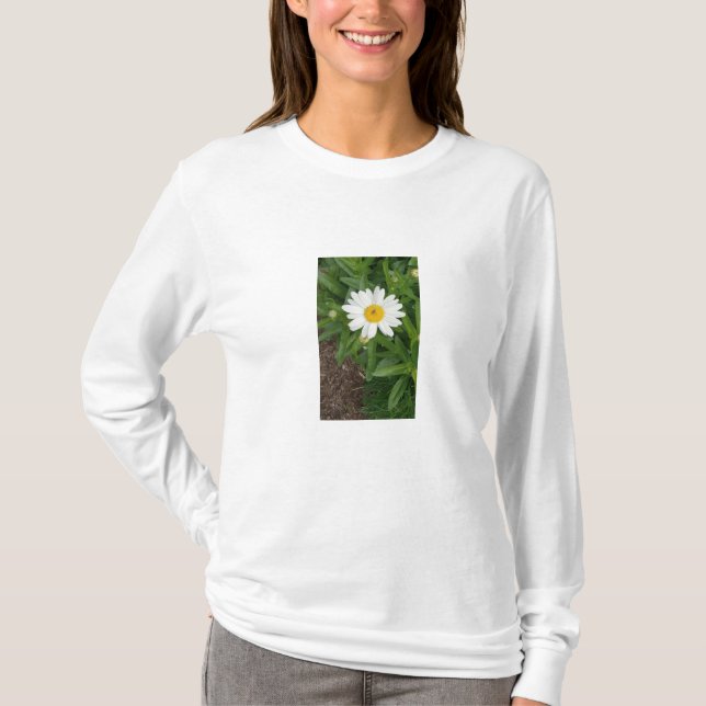T-shirt Sweatshirt blanc de marguerite (Devant)