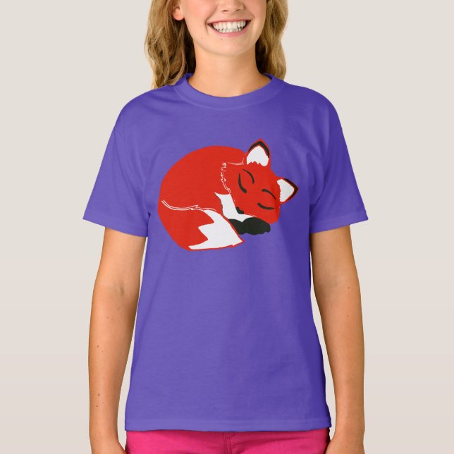 T-shirt Sweatshirt ComfortBlend® pour filles Fox, violet (Devant)