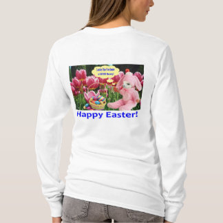 T-shirt sweatshirt de femmes. Joyeux Pâques. alpaga/lapin