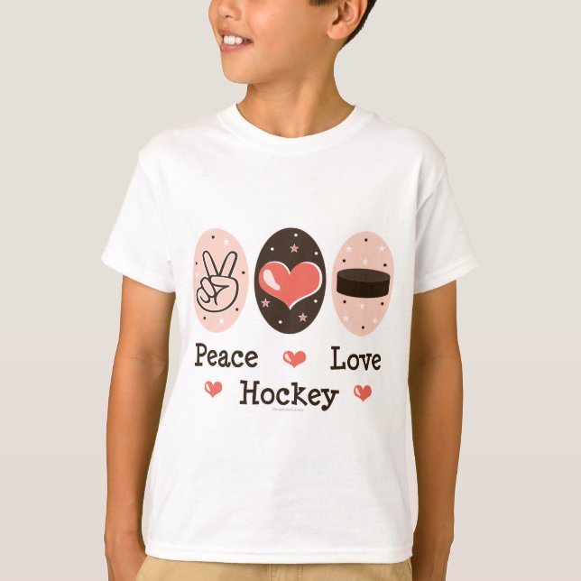 T-shirt Sweatshirt de hockey Peace Love (Devant)