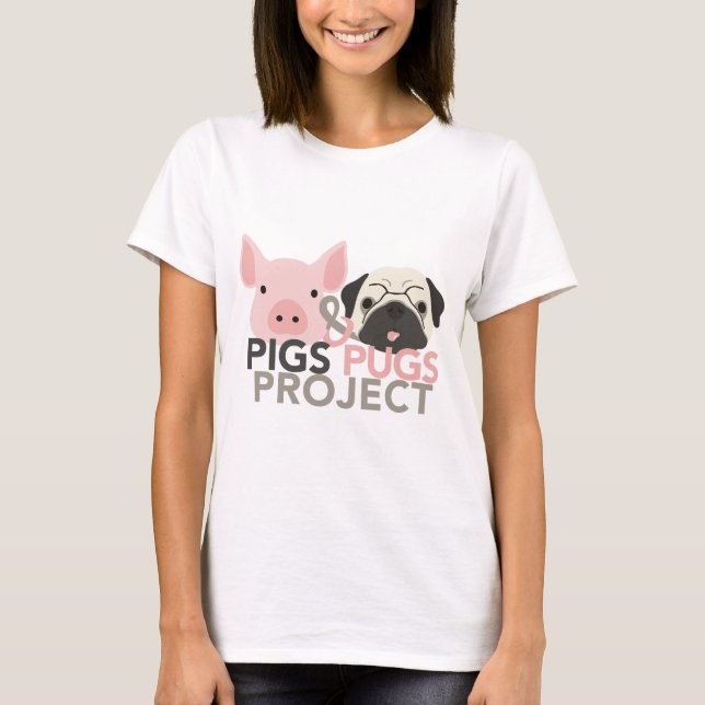 T-shirt Sweatshirt du projet Porcs et Carlins pour femmes (Devant)