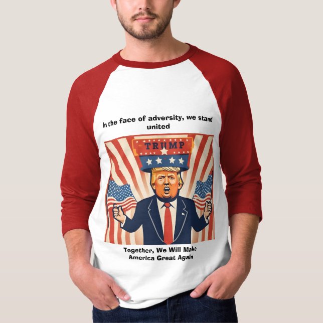 T-shirt Sweatshirt "Face à l'adversité" Trump (Devant)