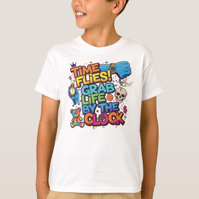 T-shirt Sweatshirt Motivant Coloré – Temps (Devant)