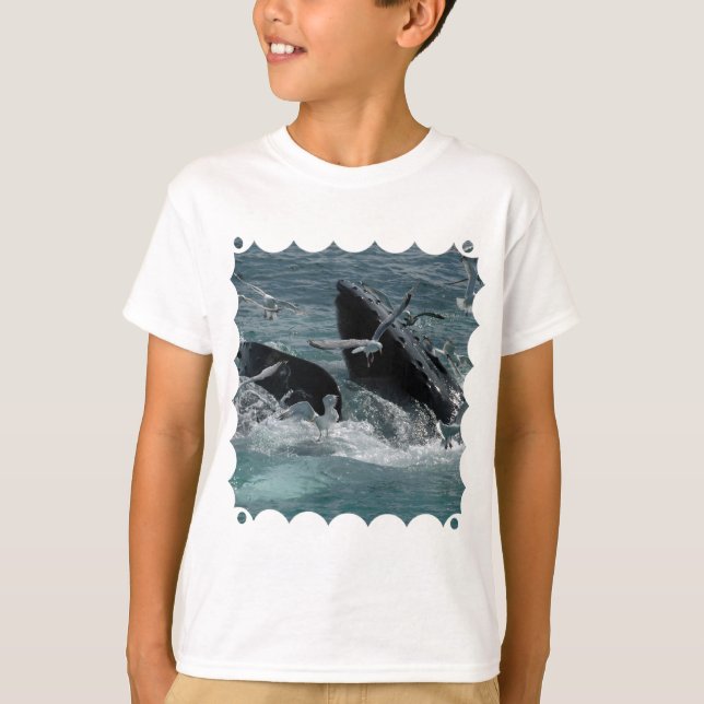 T-shirt Sweatshirt pour enfants de baleines à bosse (Devant)