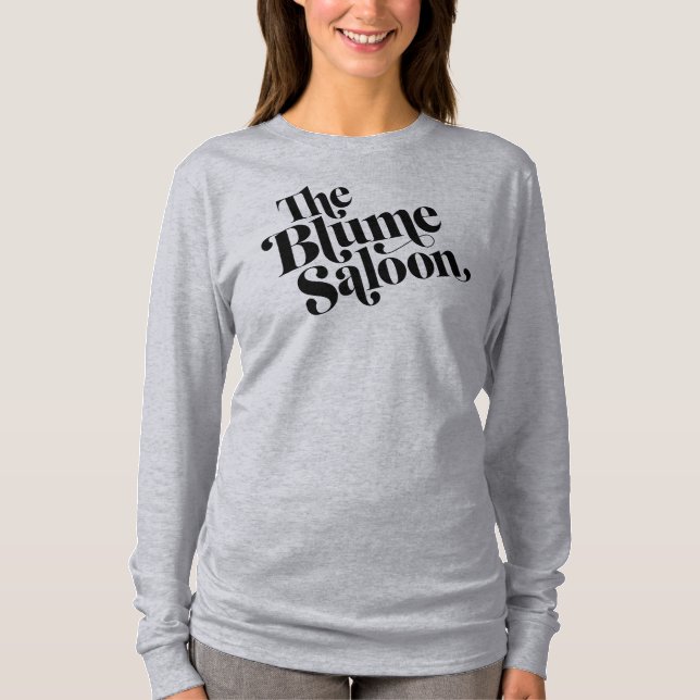 T-shirt Sweatshirt Slouchy de logo (gris) (Devant)
