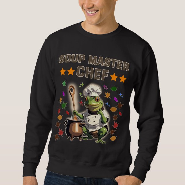 T-shirt Sweatshirt T Soup Master Chef Funny Frog (Devant)
