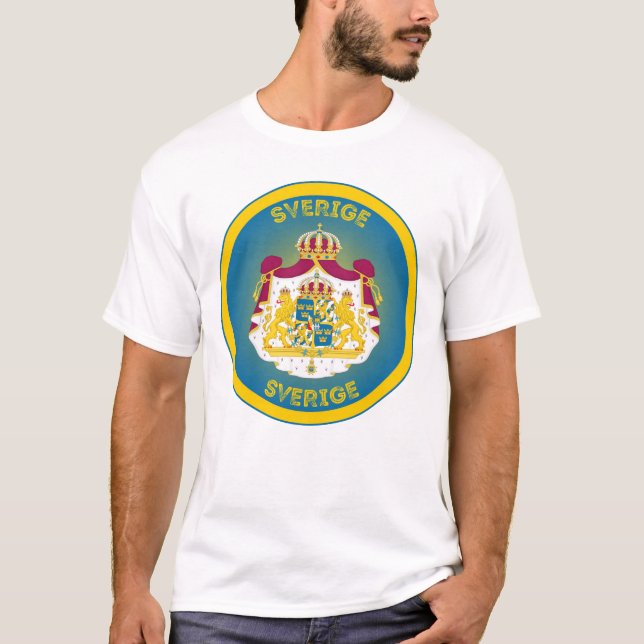 T-shirt Sweden Coat of Arms Circle Shape (Devant)