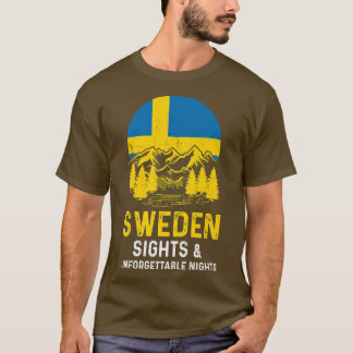 T-shirt Sweden sights & unforgettable nights Swedish1067
