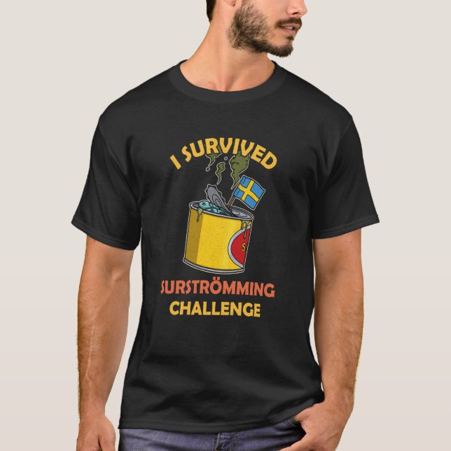 T-shirt Sweden Swedish fish specialty Surstromming puke fi (Devant)