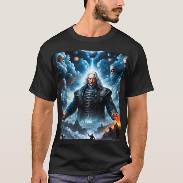 T-shirt Swedenborg Heaven and Hell black AI Généré Art (Devant)